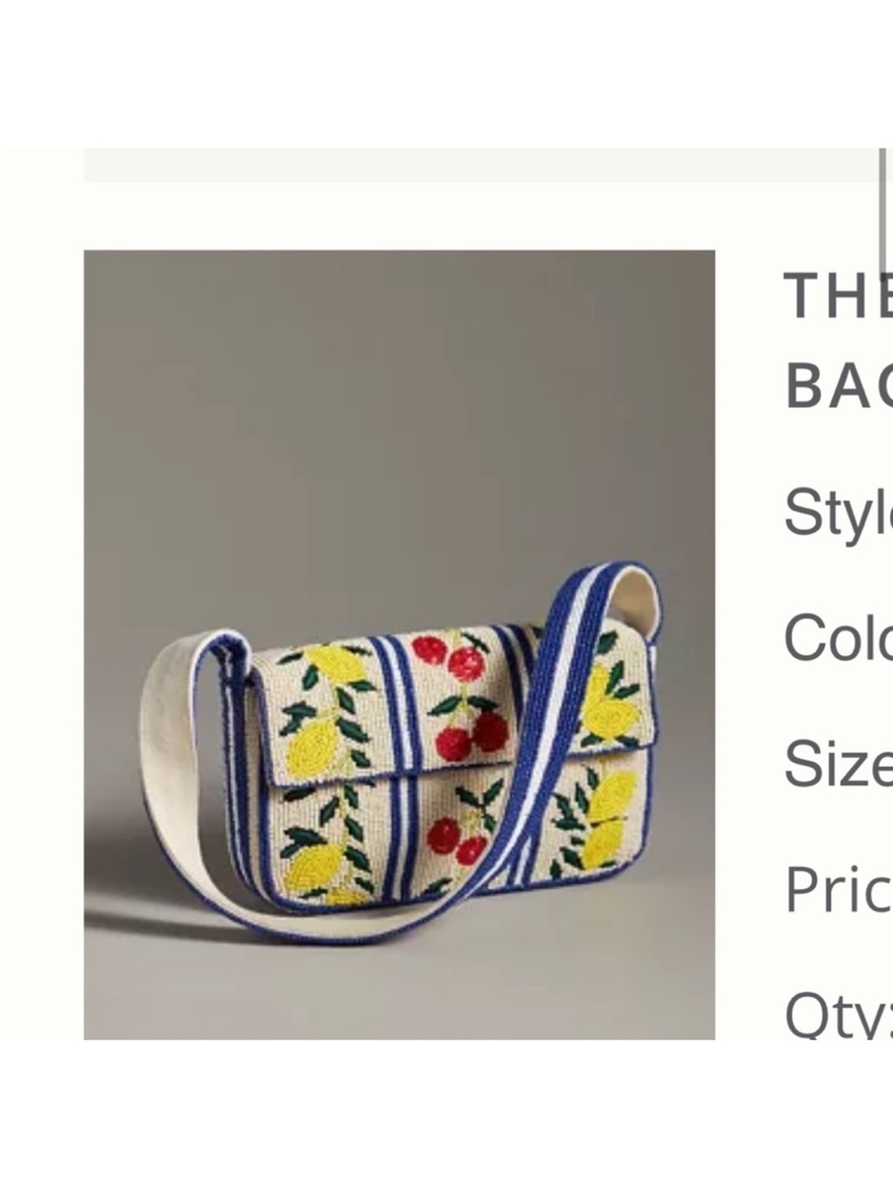 Viral NWT Anthropologie Beaded Bag